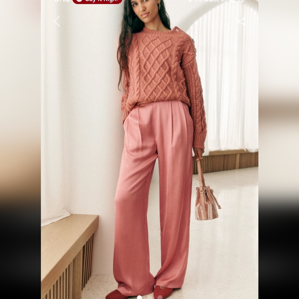Sezane Georgio Rosewood Trousers